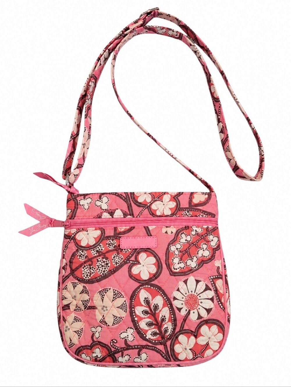 Vera Bradley Double Zip Hipster Purse in Blush Pink
